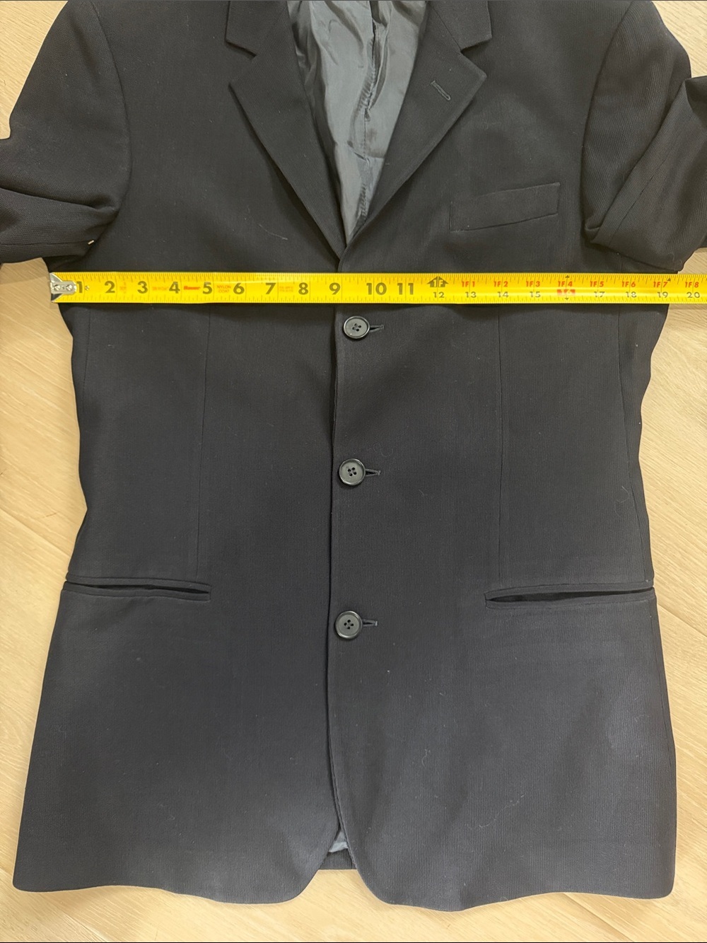 Emporio Armani Black Tailored Blazer Women’s M Longline Career Wool Blend - Picture 4 of 8